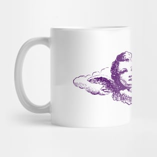 Vintage Cupid Angel Cherubs In Cloud Engraving Mug